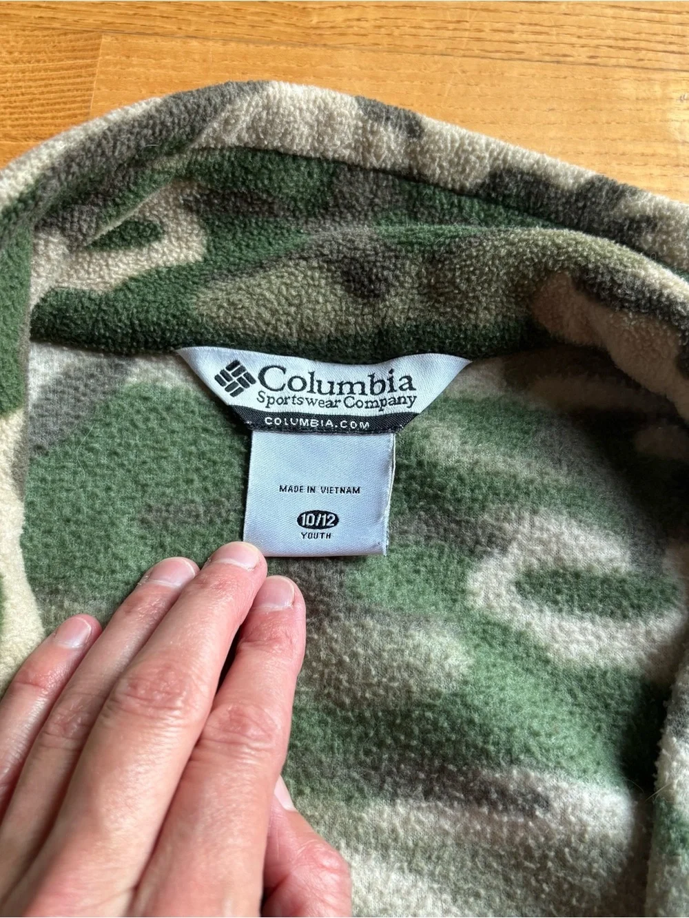 Columbia Youth fleece Jacket Lot 3 full zip Blue Orange Camouflage Medium 10/12
